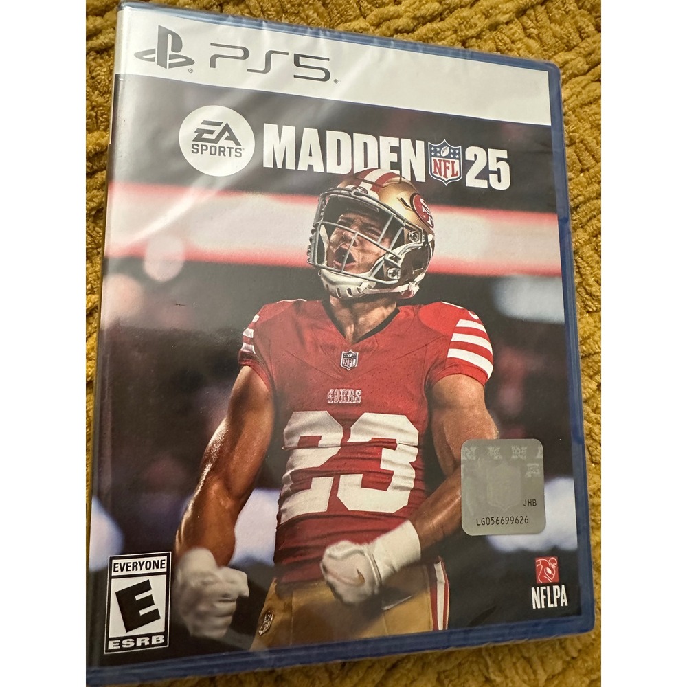 EA Sports Madden NFL 25 PlayStation 5 PS5 New Blue Christian McCaffrey Cover